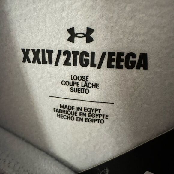 Under Armour Hoodie Sweatshirt Men's Size 2XL Big Logo Fleece Hoodie Halo Gray - Picture 4 of 5